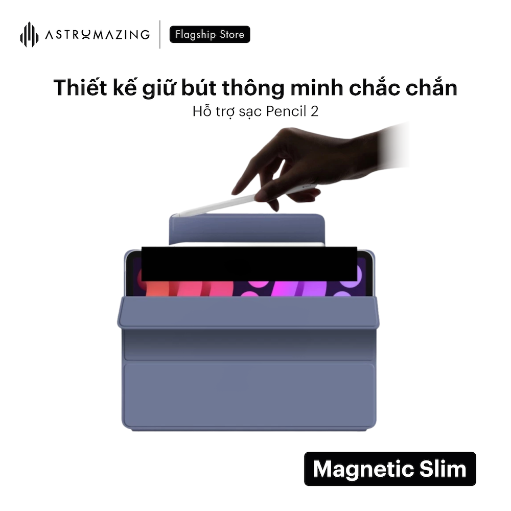 Bao da nam châm iPad Magnetic Slim mỏng nhẹ, không viền