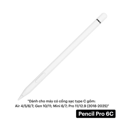 Bút cảm ứng iPad Pencil Pro 6 cho Air 4/5/6/7, Mini 6/7, Gen 10/11