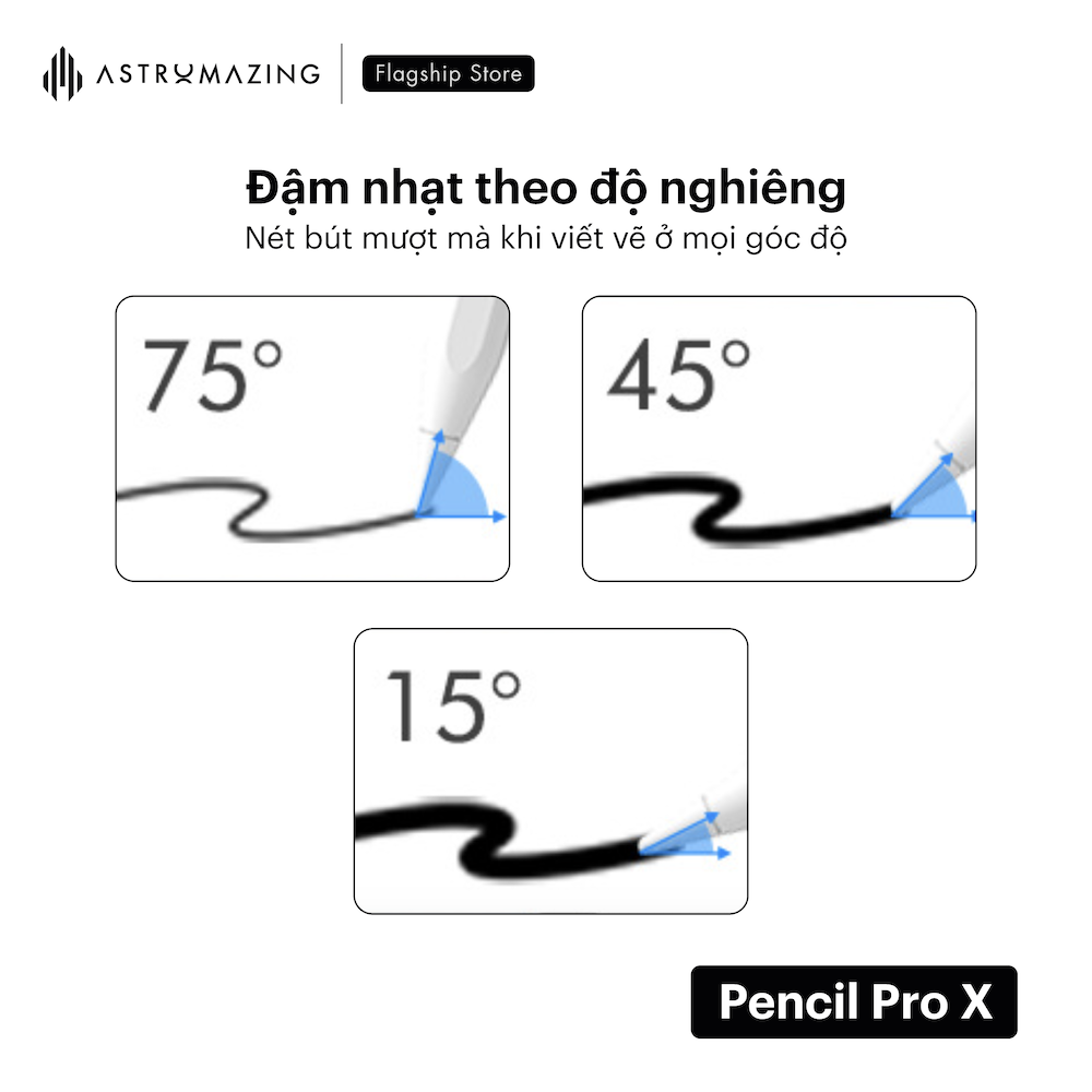 Bút cảm ứng iPad AstroMazing Pencil Pro X 2 nút bấm đa nhiệm