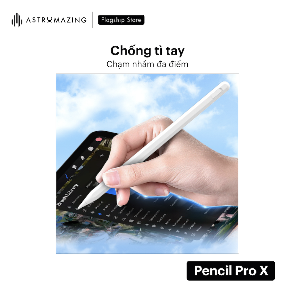 Bút cảm ứng iPad AstroMazing Pencil Pro X 2 nút bấm đa nhiệm