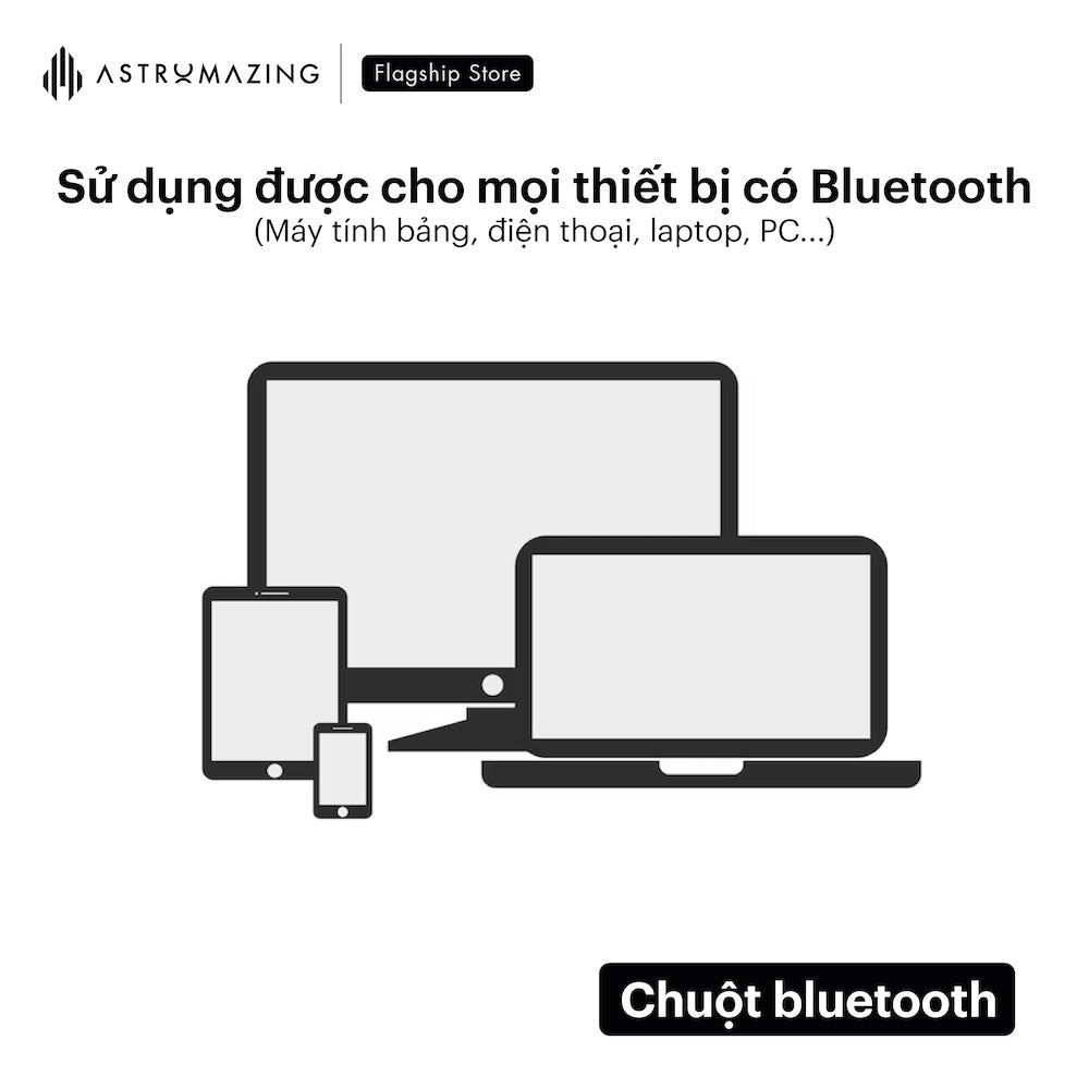 Chuột bluetooth pastel AstroMazing dùng cho mọi thiết bị