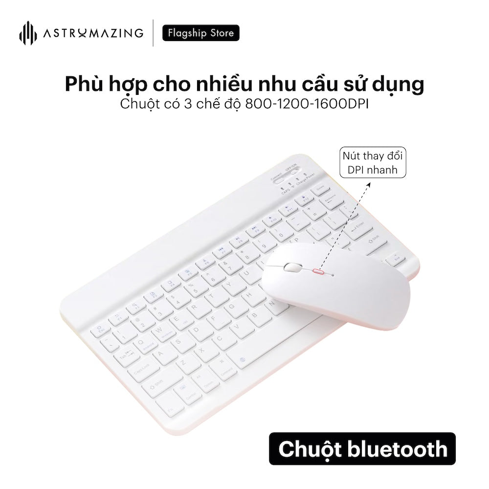 Chuột bluetooth pastel AstroMazing dùng cho mọi thiết bị