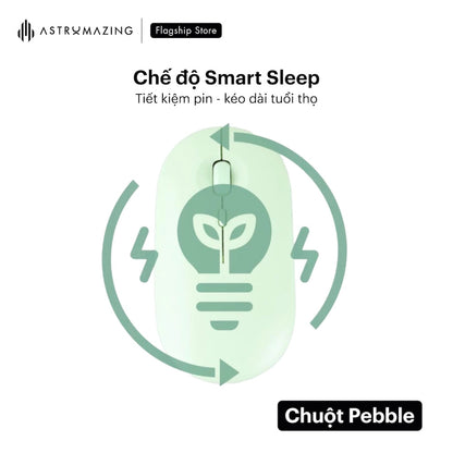 Chuột không dây Pebble Mouse bluetooth 5.0 & USB 2.4G