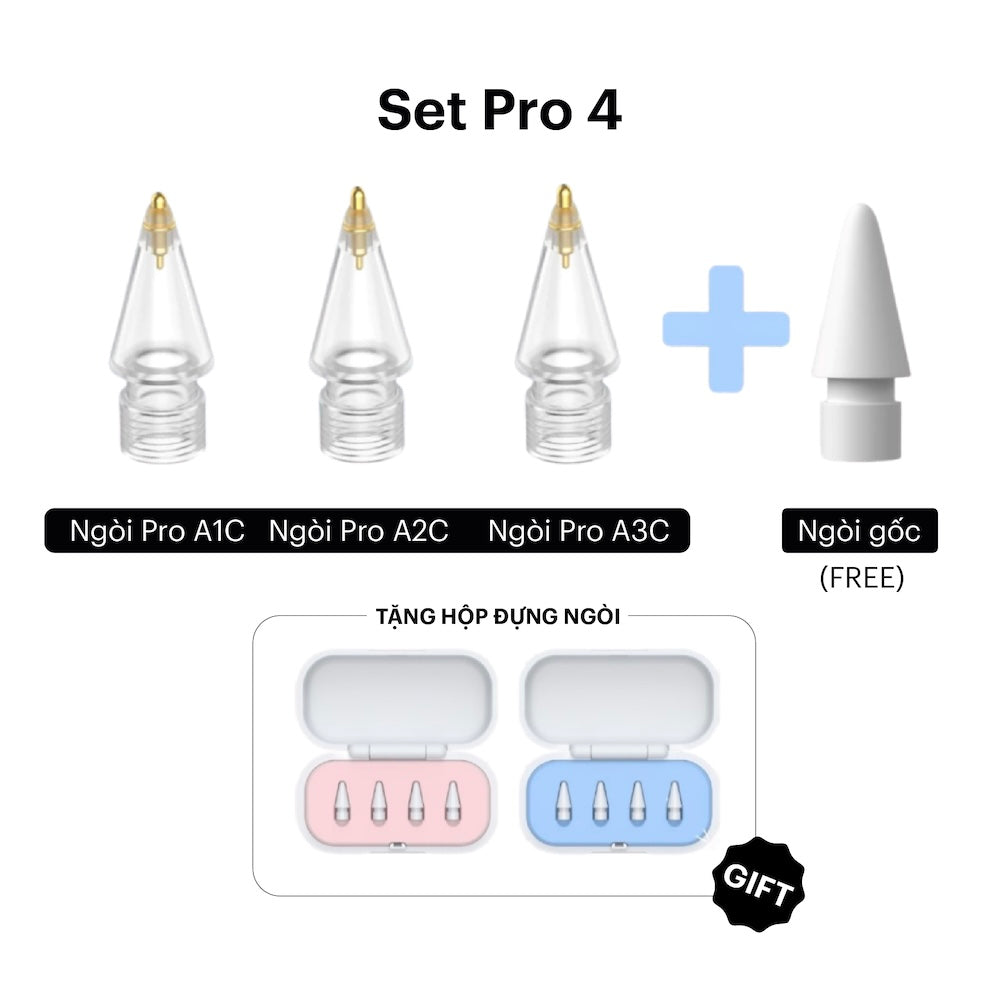 Combo ngòi thay thế bút cảm ứng Apple Pencil/ Astro Pencil Pro