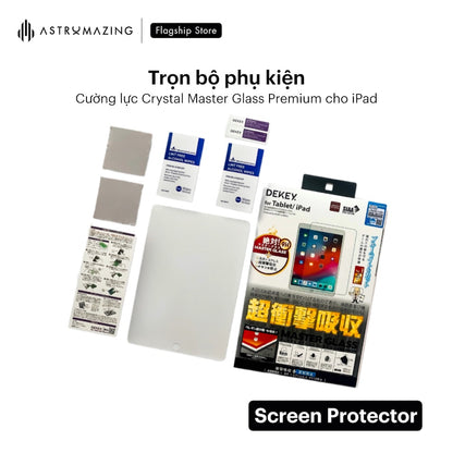 Kính cường lực iPad DEKEY độ cứng 9H, chống trầy siêu nét