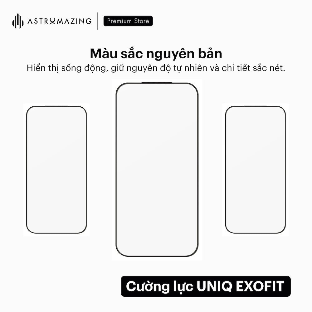 Cường lực khung tự dán iPhone 17 UNIQ Optix ExoFit 9H