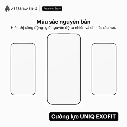 Cường lực khung tự dán iPhone 17 UNIQ Optix ExoFit 9H