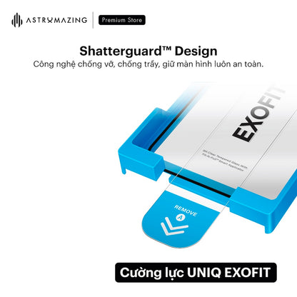 Cường lực khung tự dán iPhone 17 UNIQ Optix ExoFit 9H