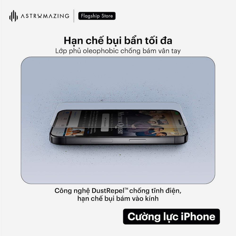 Kính cường lực iPhone 16 UNIQ Optix Clear/ Optix Privacy