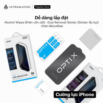 Kính cường lực iPhone 16 UNIQ Optix Clear/ Optix Privacy