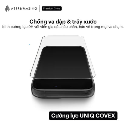 Cường Lực iPhone 17 UNIQ Optix Covex 9H, chống nhìn trộm