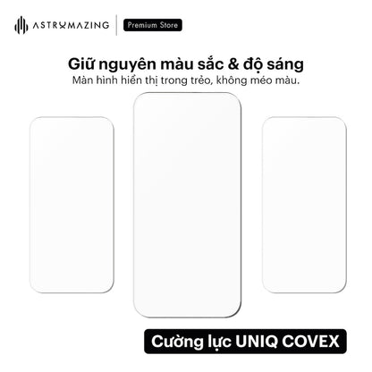 Cường Lực iPhone 17 UNIQ Optix Covex 9H, chống nhìn trộm