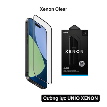 Cường lực iPhone 17 UNIQ Optix Xenon Nanoceram™ (ceramic glass)