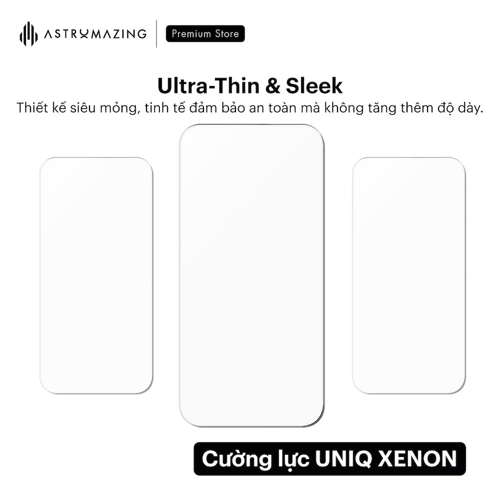 Cường lực iPhone 17 UNIQ Optix Xenon Nanoceram™ (ceramic glass)