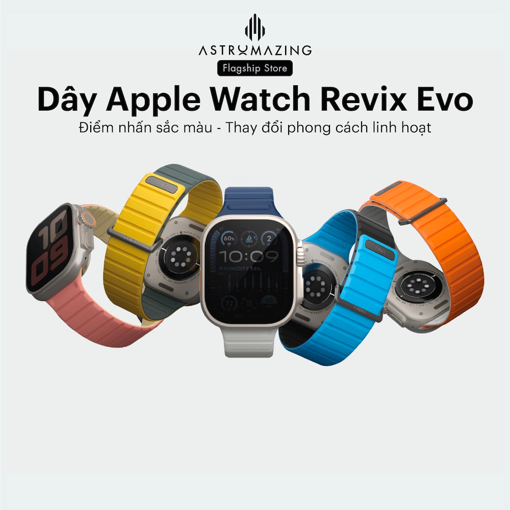 Dây đồng hồ Apple Watch UNIQ Revix Evo silicone nam châm