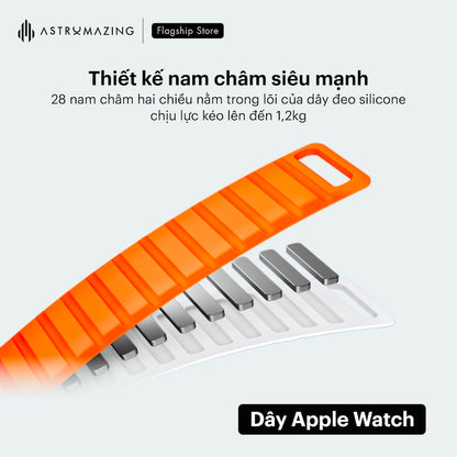 Dây đồng hồ Apple Watch UNIQ Revix Evo silicone nam châm