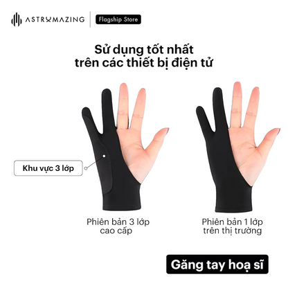 Găng tay hoạ sĩ hỗ trợ vẽ trên iPad chống chạm nhầm