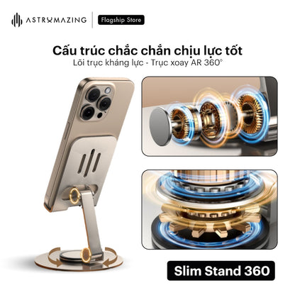 Giá đỡ điện thoại kim loại Slim Stand 360 dễ dàng gấp gọn