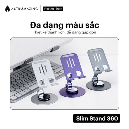 Giá đỡ điện thoại kim loại Slim Stand 360 dễ dàng gấp gọn