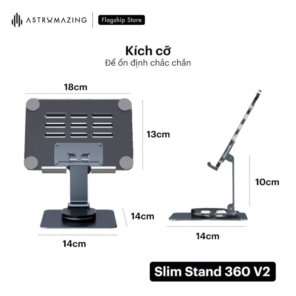 Giá đỡ iPad Metal Acrylic Stand V2 có thể gấp gọn