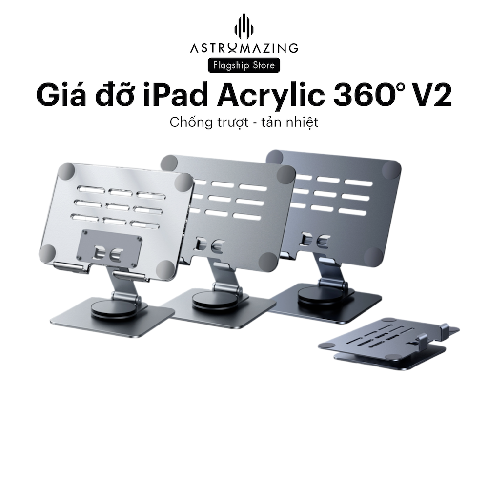 Giá đỡ iPad Metal Acrylic Stand V2 có thể gấp gọn