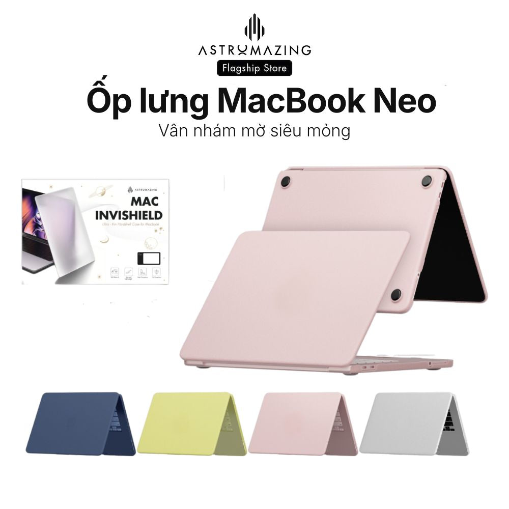Ốp siêu mỏng Mac InviShield Matte V2 nhám mờ dành cho Macbook Neo