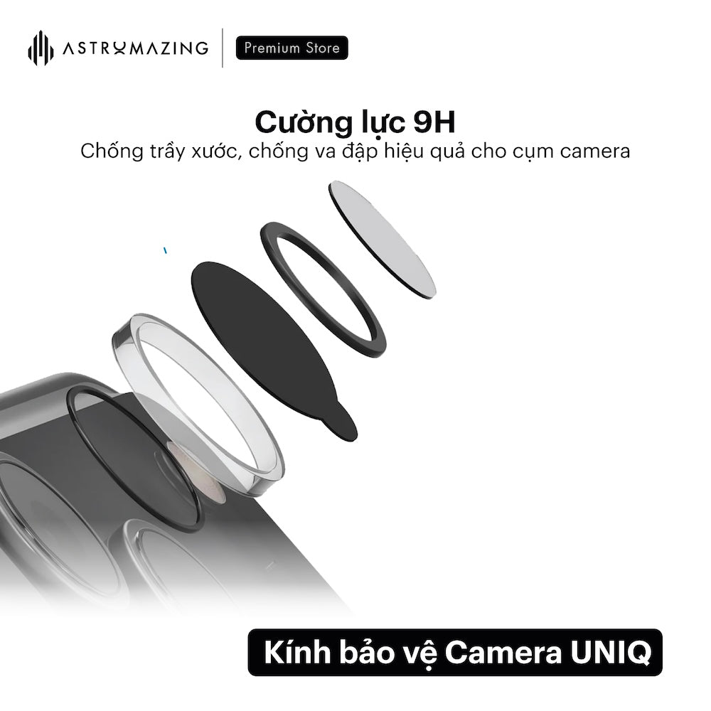 Kính cường lực bảo vệ camera UNIQ Optix CLEARSHIELD iPhone 17