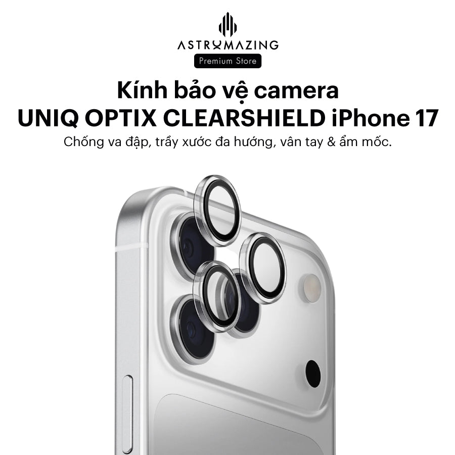 Kính cường lực bảo vệ camera UNIQ Optix CLEARSHIELD iPhone 17