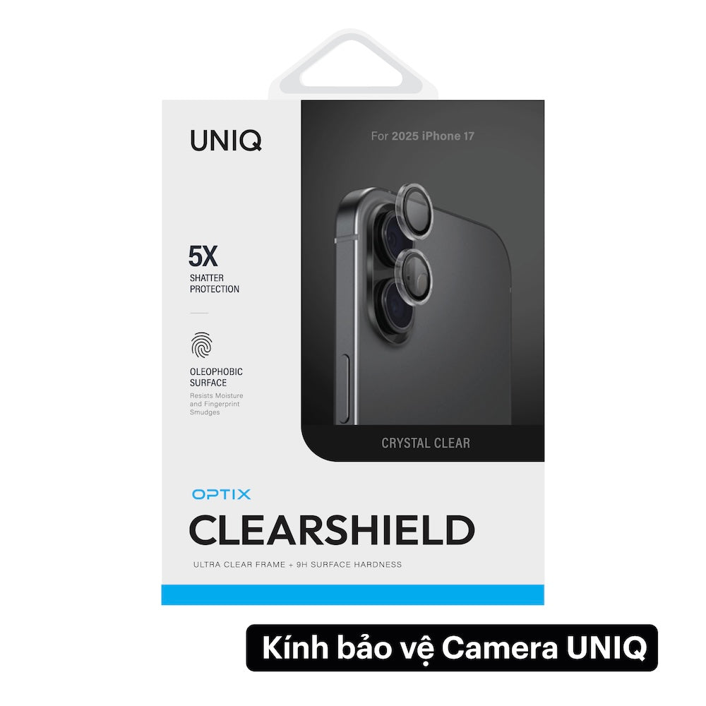 Kính cường lực bảo vệ camera UNIQ Optix CLEARSHIELD iPhone 17
