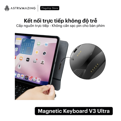 Bao da bàn phím iPad Magic Keyboard V3 Ultra kết nối Smart Connector