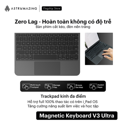 Bao da bàn phím iPad Magic Keyboard V3 Ultra kết nối Smart Connector
