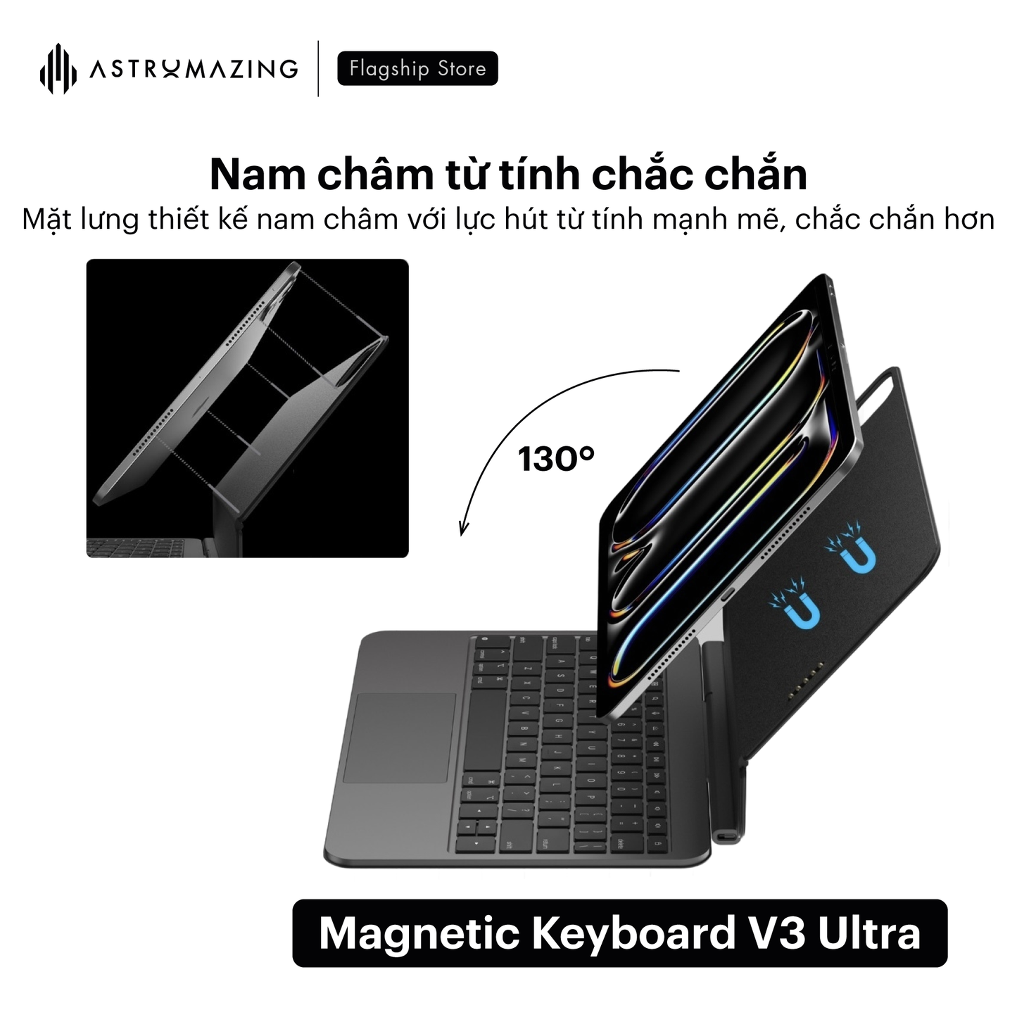 Bao da bàn phím iPad Magic Keyboard V3 Ultra kết nối Smart Connector
