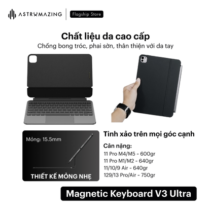 Bao da bàn phím iPad Magic Keyboard V3 Ultra kết nối Smart Connector