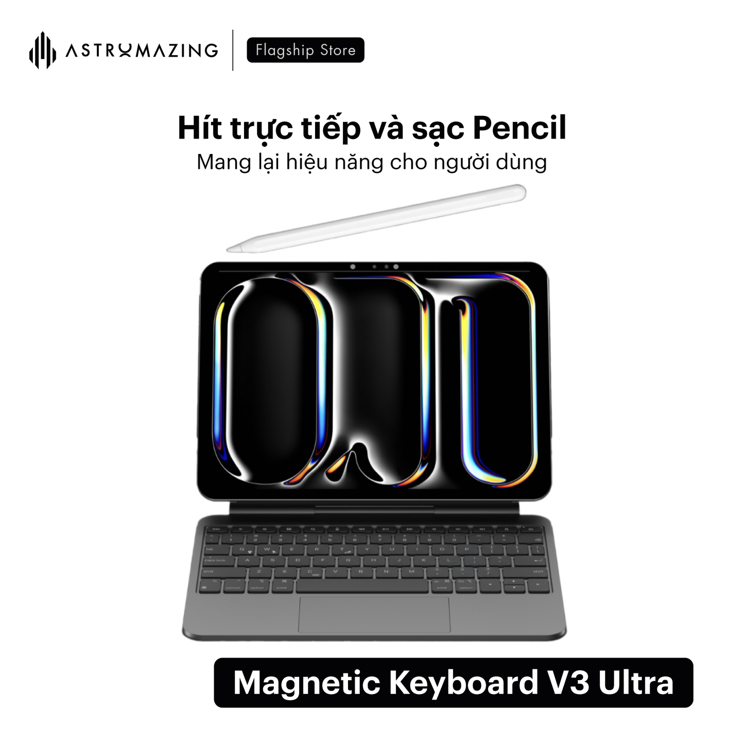 Bao da bàn phím iPad Magic Keyboard V3 Ultra kết nối Smart Connector