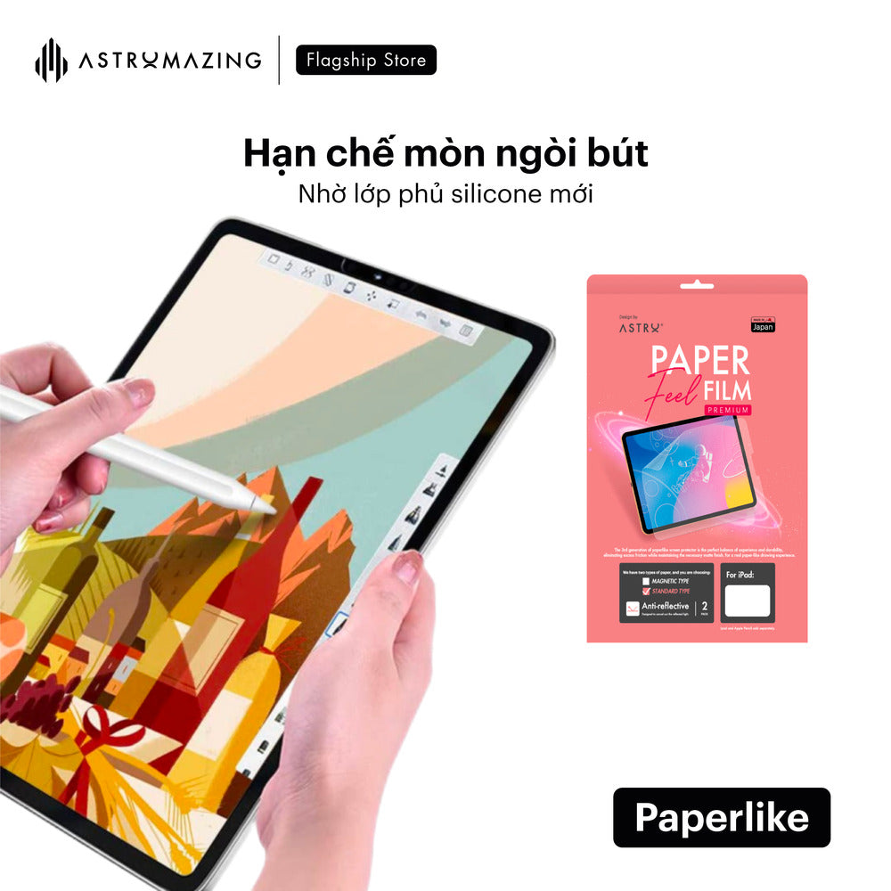 Miếng dán màn hình iPad AstroMazing PaperLike Hồng