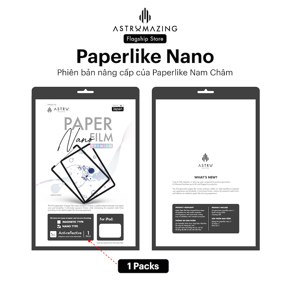 Miếng dán màn hình iPad Astromazing Paperlike Nano