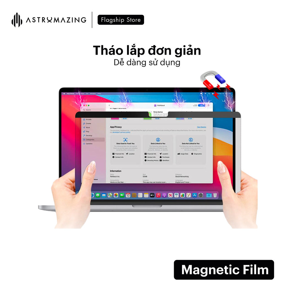 Miếng dán màn hình Macbook AstroMazing Magnetic Privacy Film