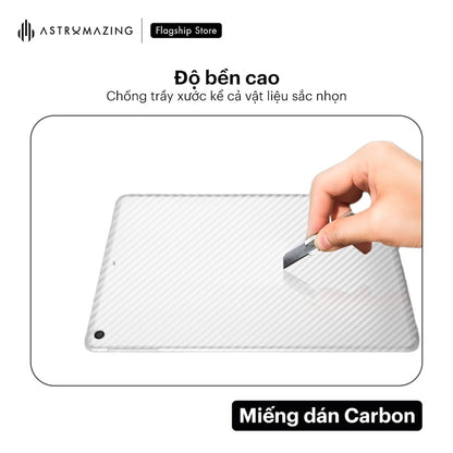 Miếng dán iPad Carbon bảo vệ mặt lưng, chống bám vân tay