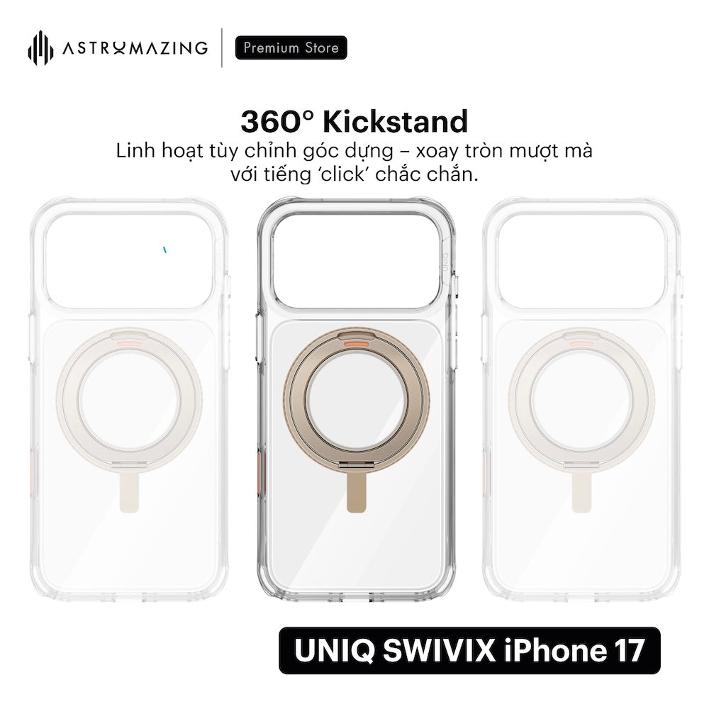 Ốp Lưng UNIQ Swivix Rotating Kickstand Xoay 360 iPhone 17